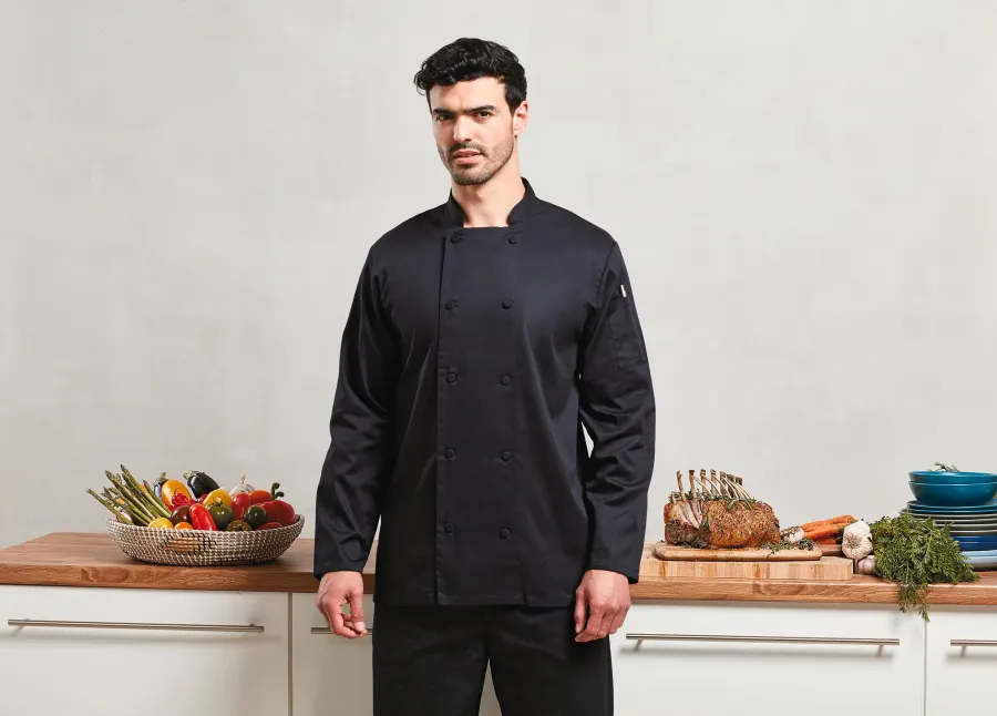 Veste chef cuisinier manches longues Coolchecker® — Premier personnalisable