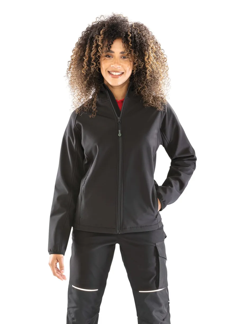 Veste softshell recyclée 3 couches à capuche femme — Result personnalisable