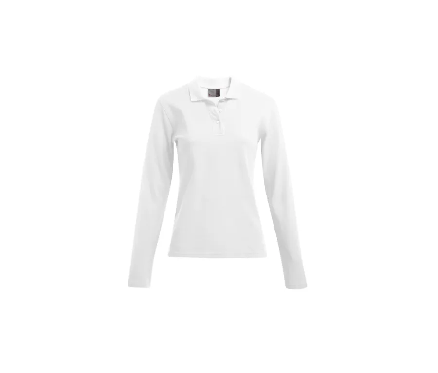 WOMEN’S LONG SLEEVE HEAVY POLO — Promodoro personnalisable