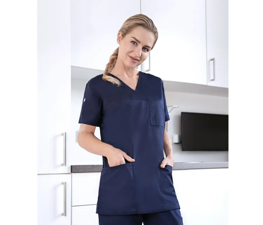 SHORT-SLEEVE LADIES' SLIP-ON TUNIC ESSENTIAL — Karlowsky personnalisable
