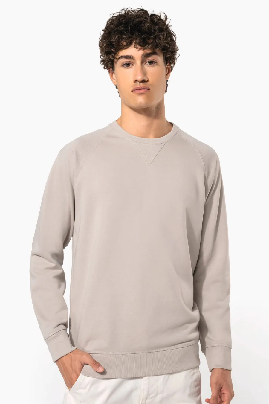 Sweat-shirt Bio col rond manches raglan homme — Kariban personnalisable
