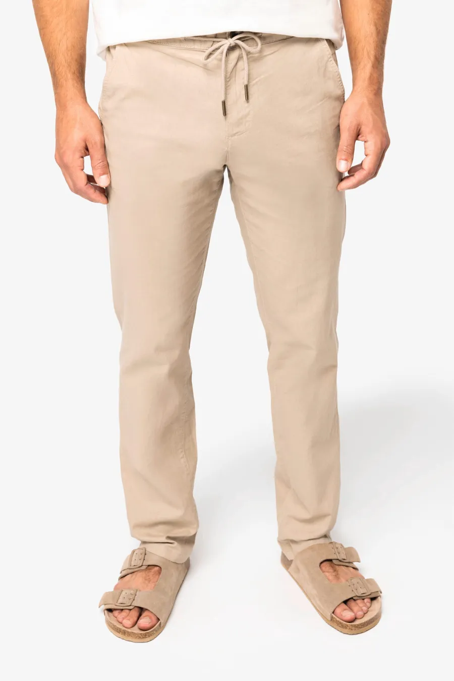 Pantalon écoresponsable en lin et coton bio homme — Spasso personnalisable