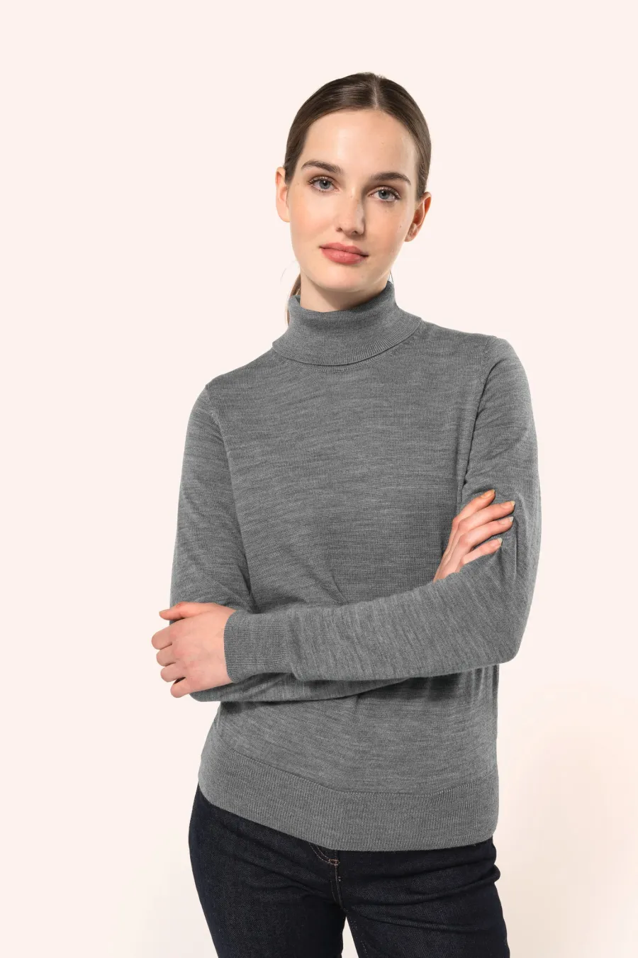 Pull Mérinos col roulé femme — Kariban Premium personnalisable