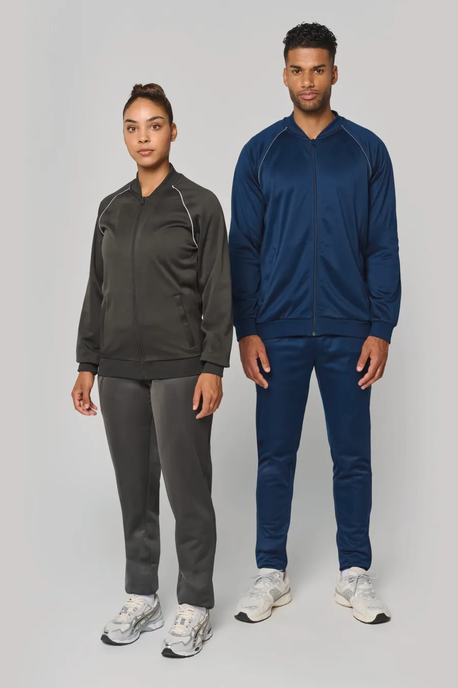 Veste de survêtement zippée avec liseré unisexe — PROACT personnalisable
