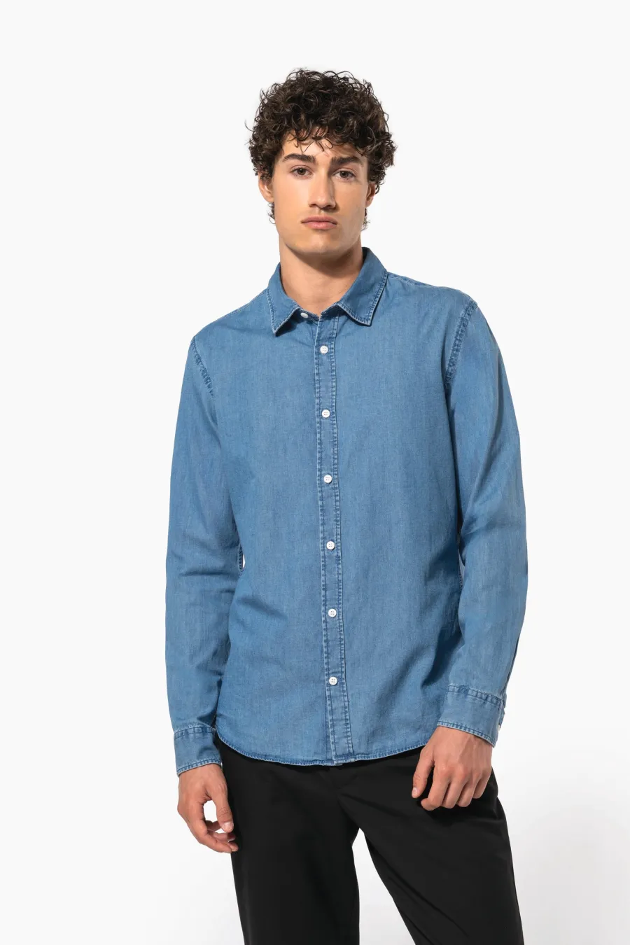 Chemise denim homme — Kariban personnalisable
