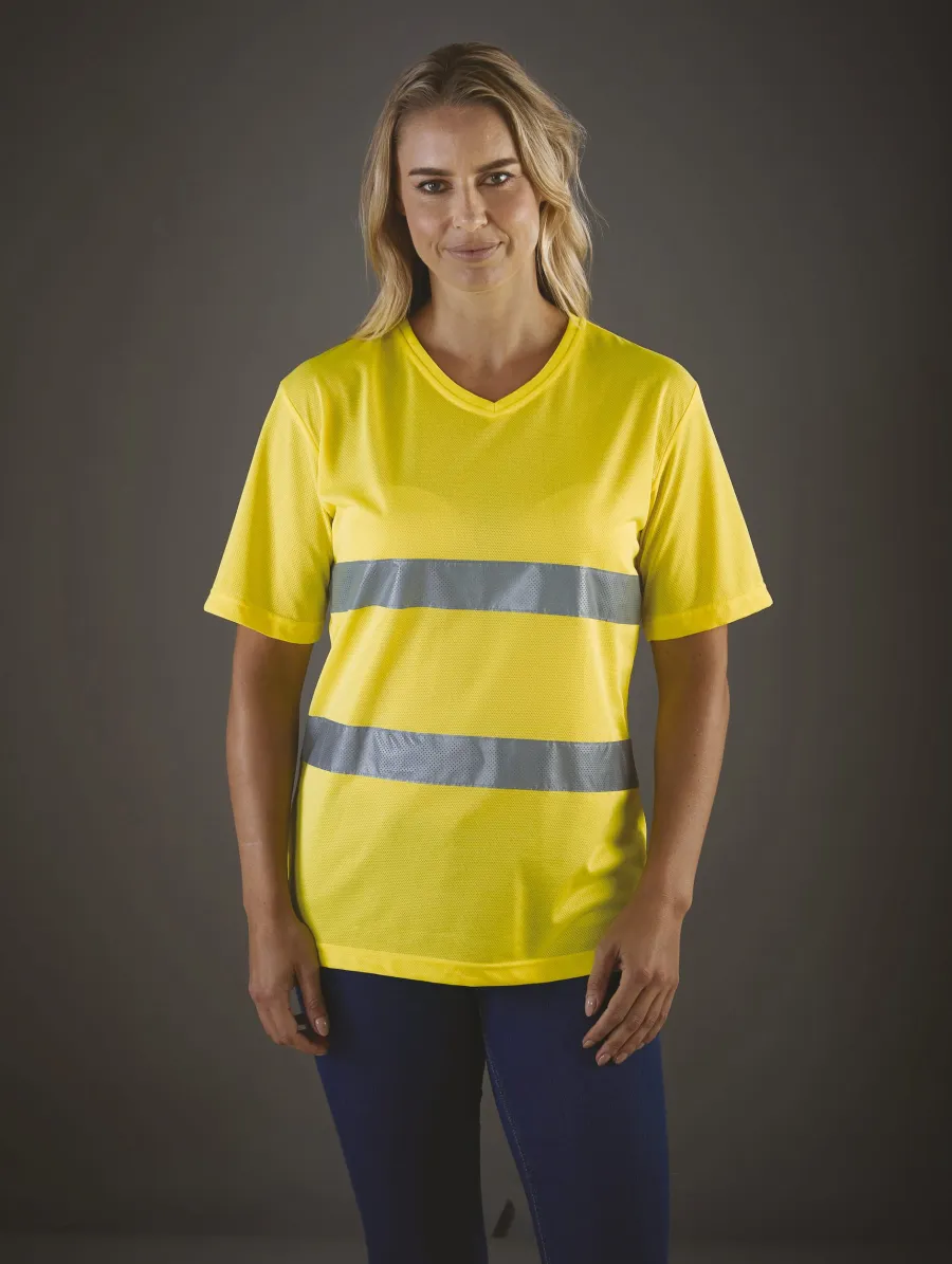 T-shirt col V haute visibilité Top Cool — Yoko personnalisable