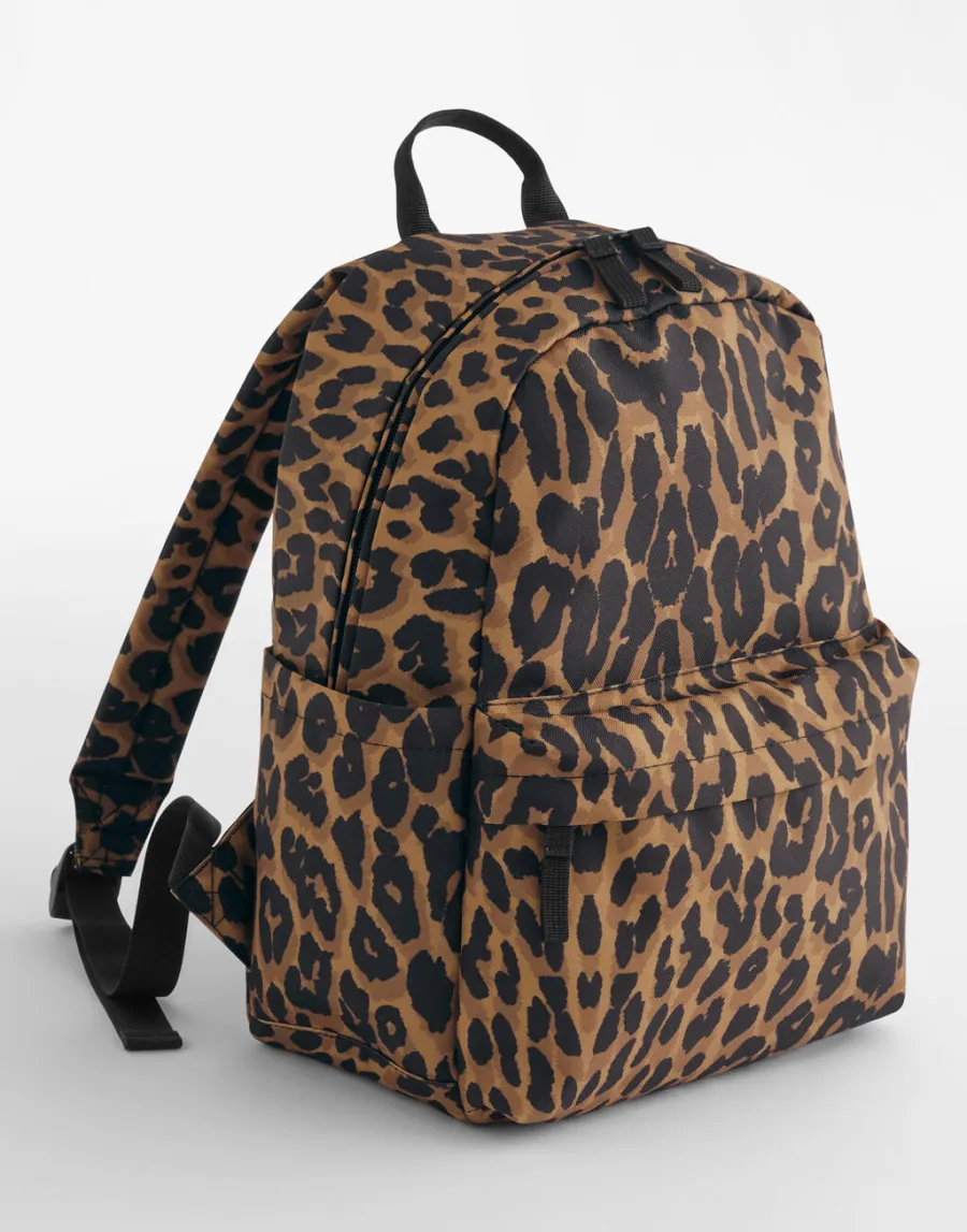 Leopard Print Mini Backpack — Bagbase personnalisable