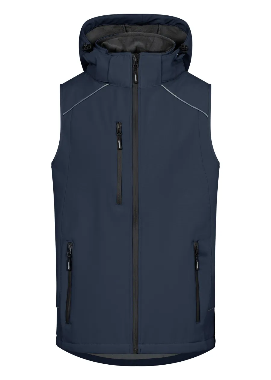 Bodywarmer en Softshell avec capuche — Promodoro personnalisable