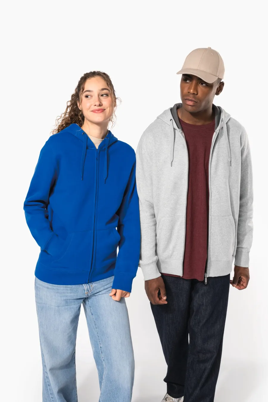Sweat-shirt zippé capuche unisexe — Kariban personnalisable