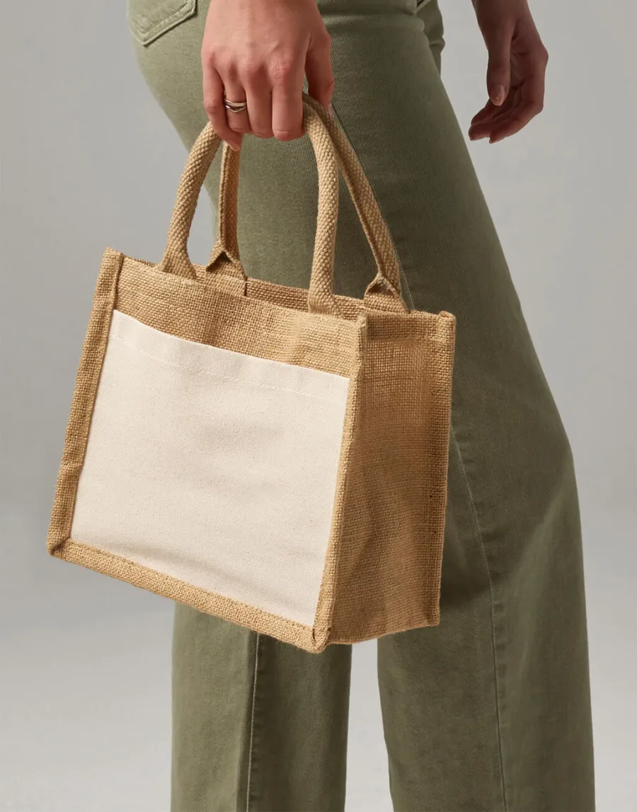 Cotton Pocket Jute Gift Bag — Westford Mill personnalisable