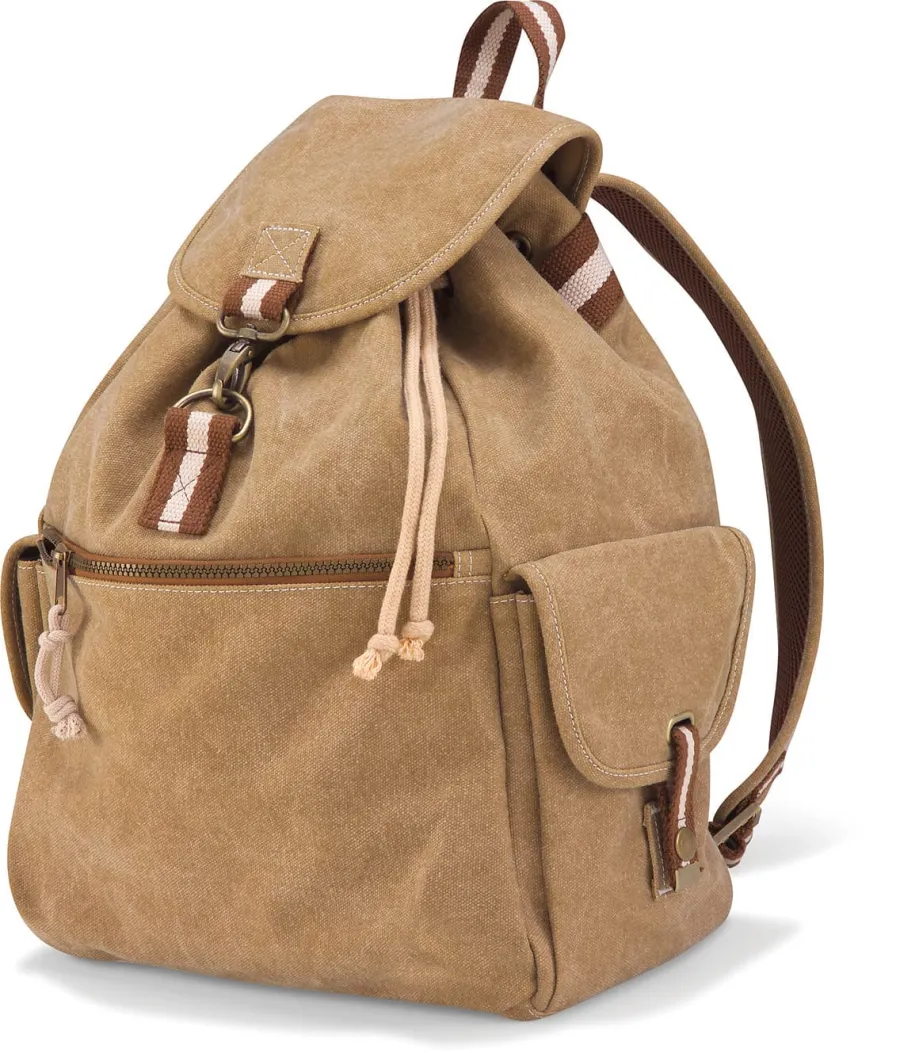 Sac à dos vintage en toile — Quadra personnalisable