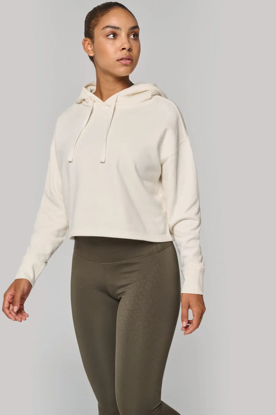 Sweat-shirt crop à capuche femme — PROACT personnalisable