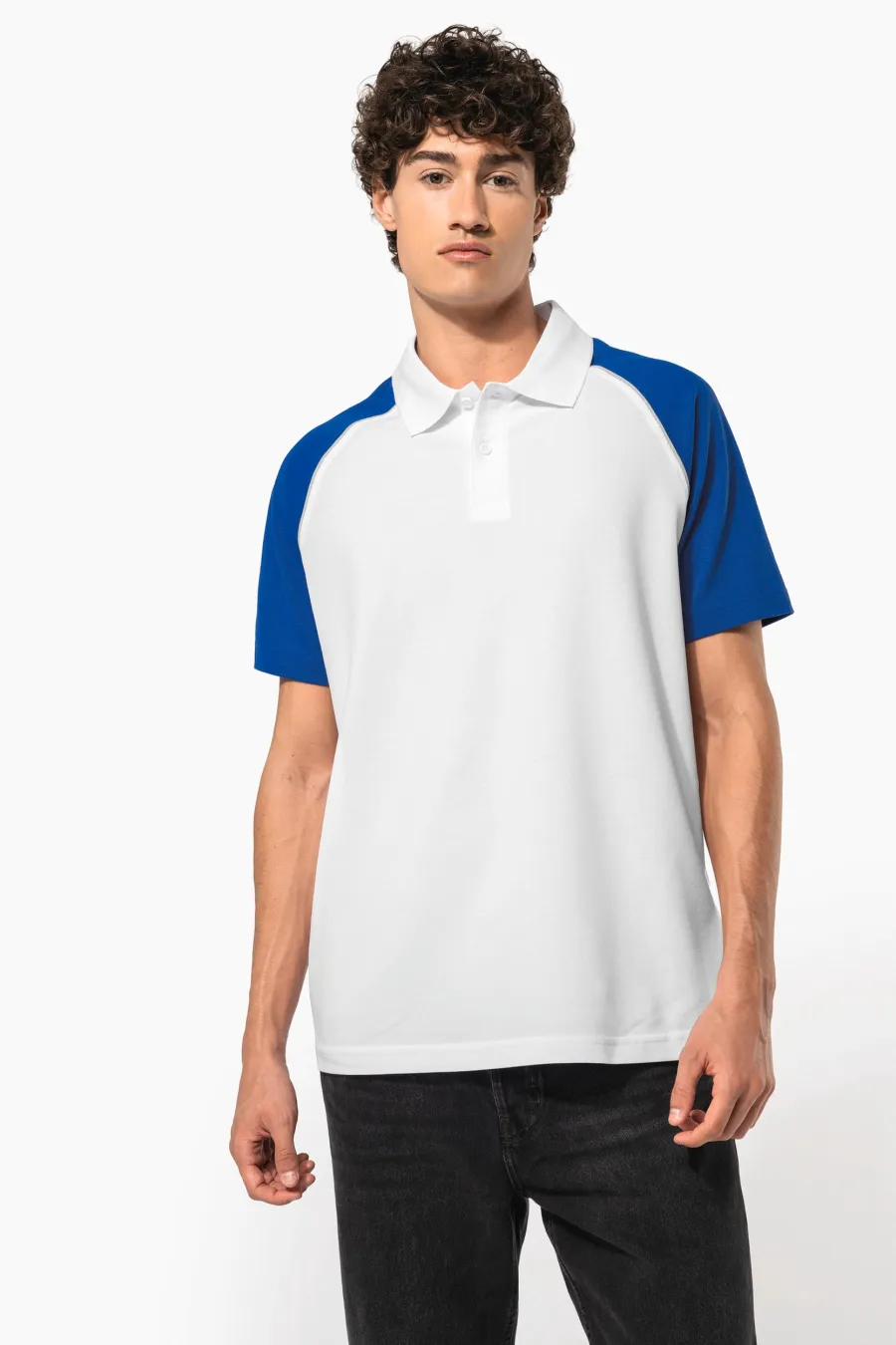 Polo baseball manches courtes — Kariban personnalisable