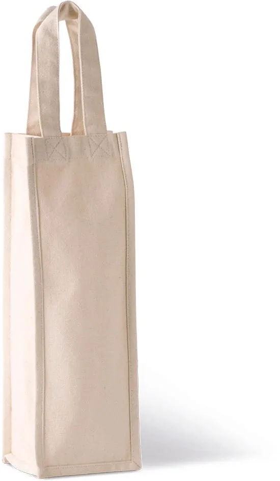 Sac porte-bouteille en coton canvas — Kimood personnalisable