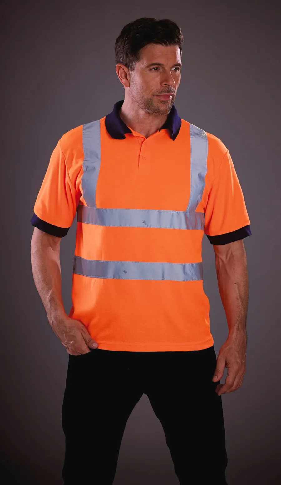 Polo manches courtes haute visibilité — Yoko personnalisable