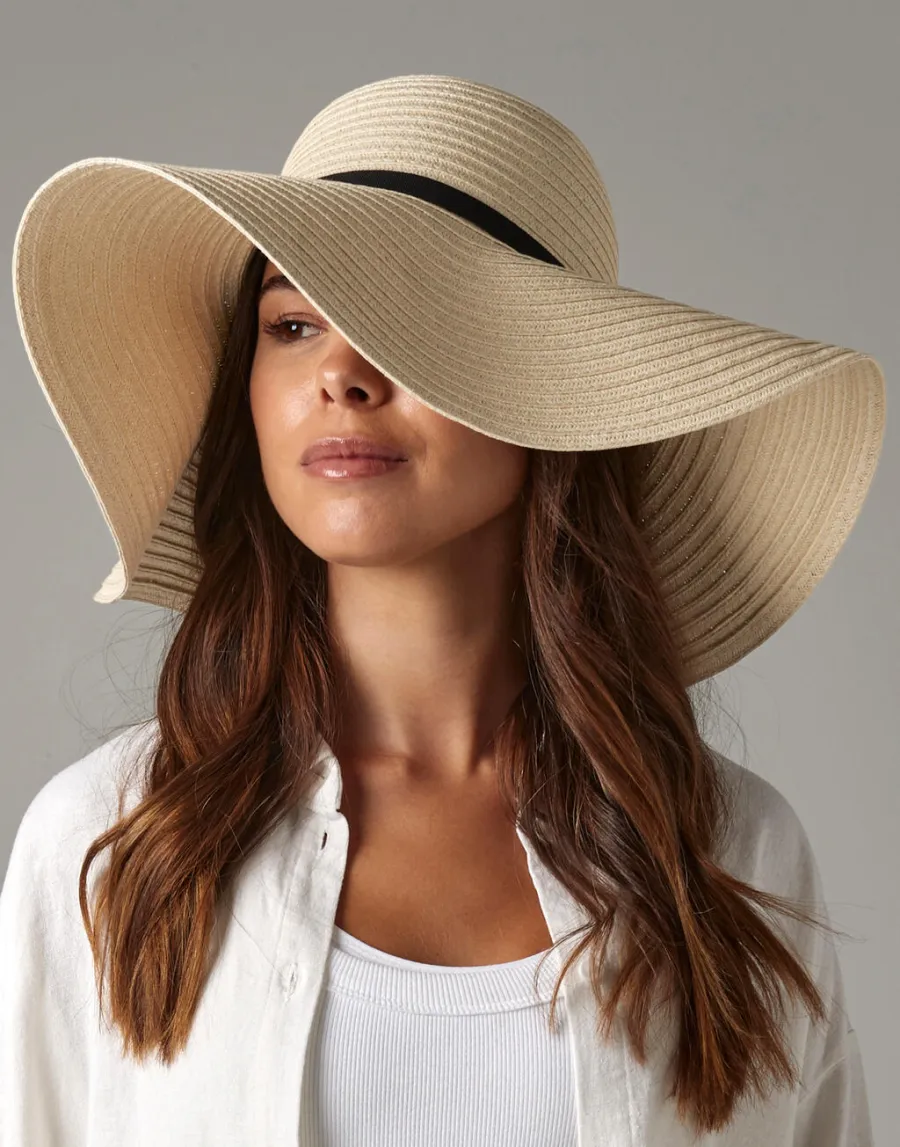 Marbella Wide-Brimmed Sun Hat — Beechfield personnalisable
