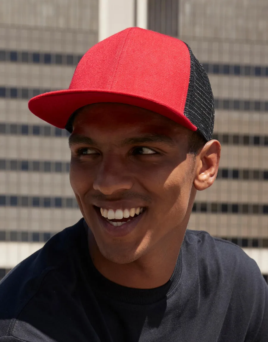 Original Flat Peak 6 Panel Trucker — Beechfield personnalisable