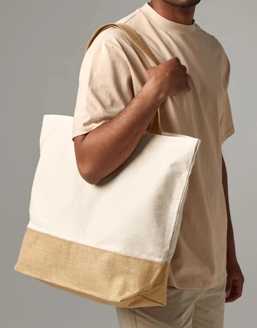 Jute Base Canvas Tote XL — Westford Mill personnalisable