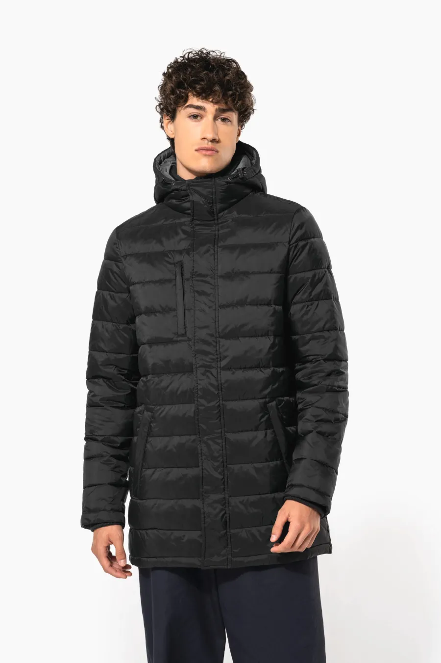 Parka doudoune légère à capuche homme — Kariban personnalisable