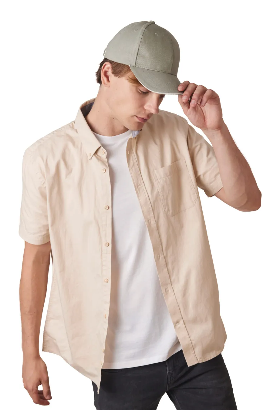 Casquette en coton biologique à sandwich contrasté - 6 panneaux — K-up personnalisable
