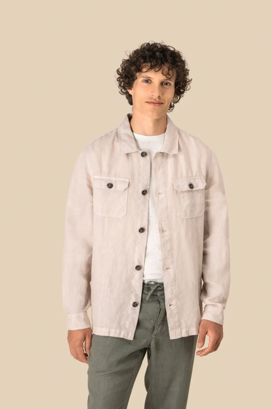 Surchemise délavée en lin homme — Spasso personnalisable