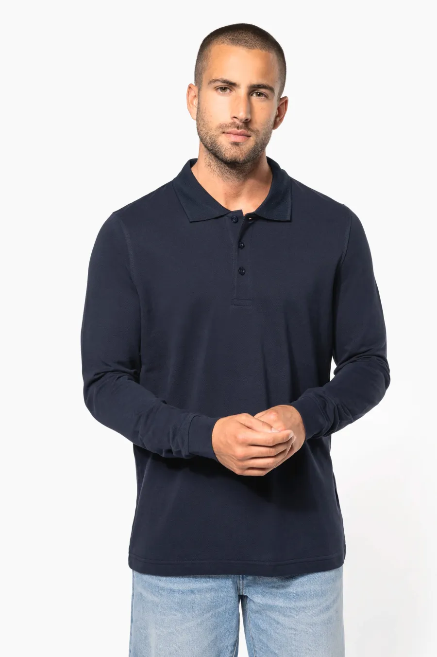 Polo piqué manches longues homme — Kariban personnalisable