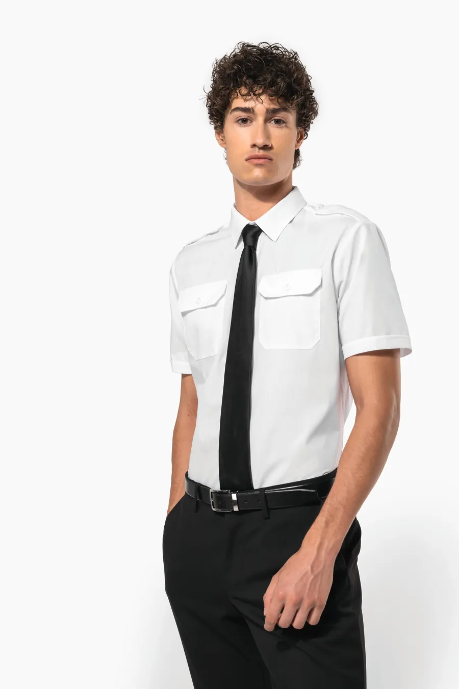 Chemise pilote manches courtes homme — Kariban personnalisable