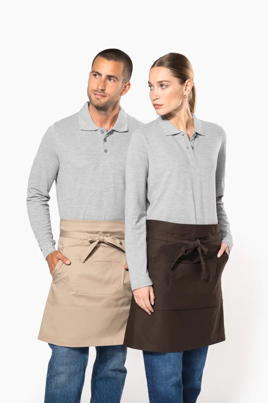 Tablier coton mi-long — Kariban personnalisable