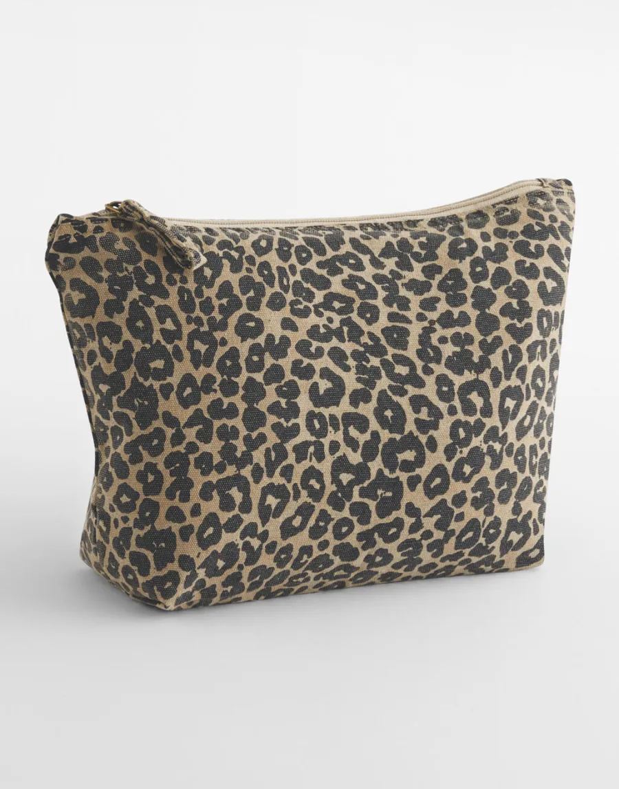 Leopard Print Canvas Accessory Bag — Westford Mill personnalisable