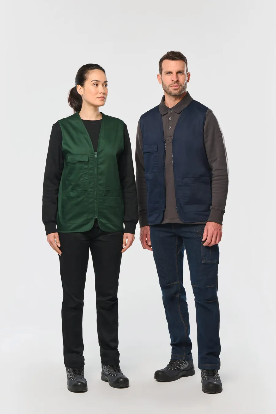 Gilet polycoton multipoches unisexe — WK. Designed To Work personnalisable