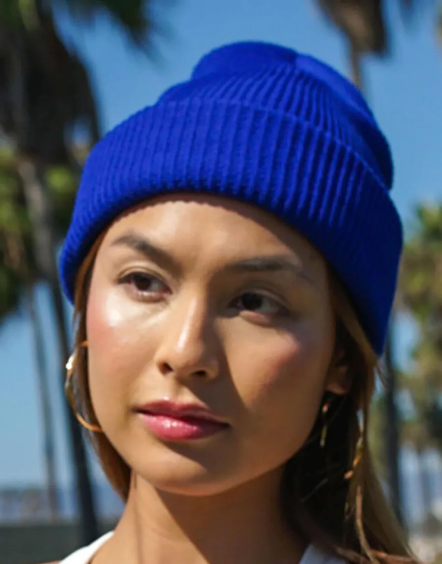 Recycled Yarn Ribbed Knit Beanie — Flexfit personnalisable