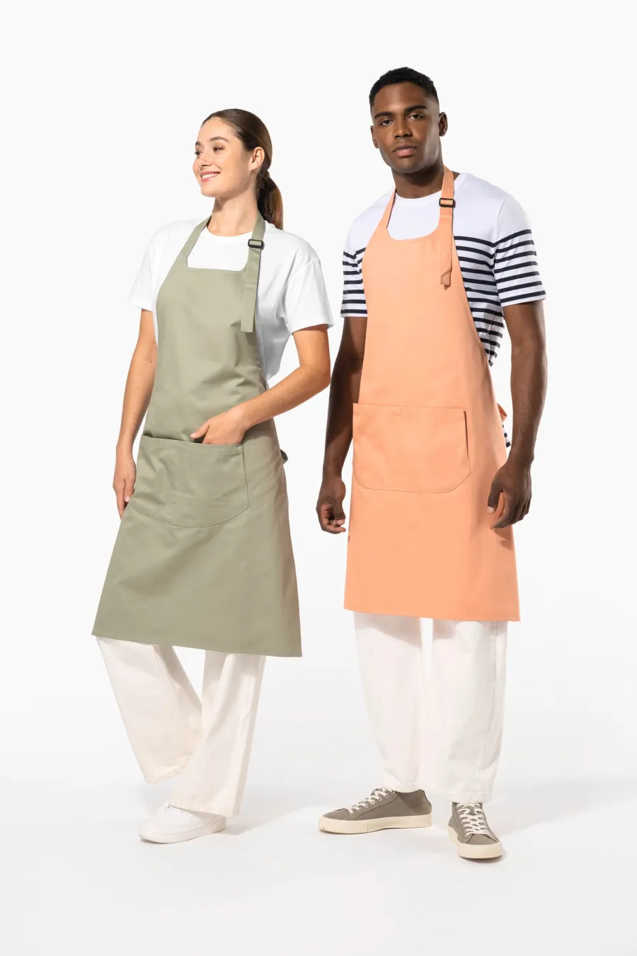 Tablier avec poche en coton Bio — Kariban personnalisable