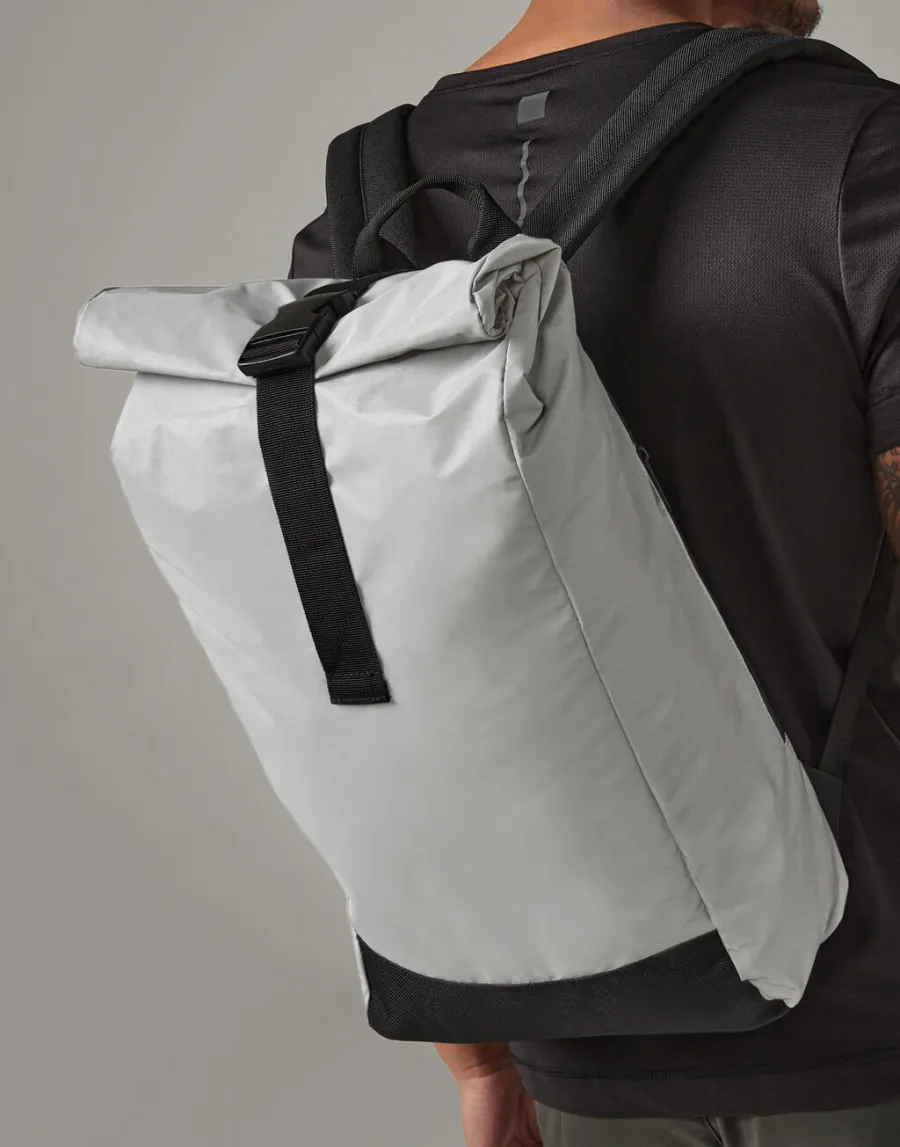Reflective Roll-Top Backpack — Bagbase personnalisable