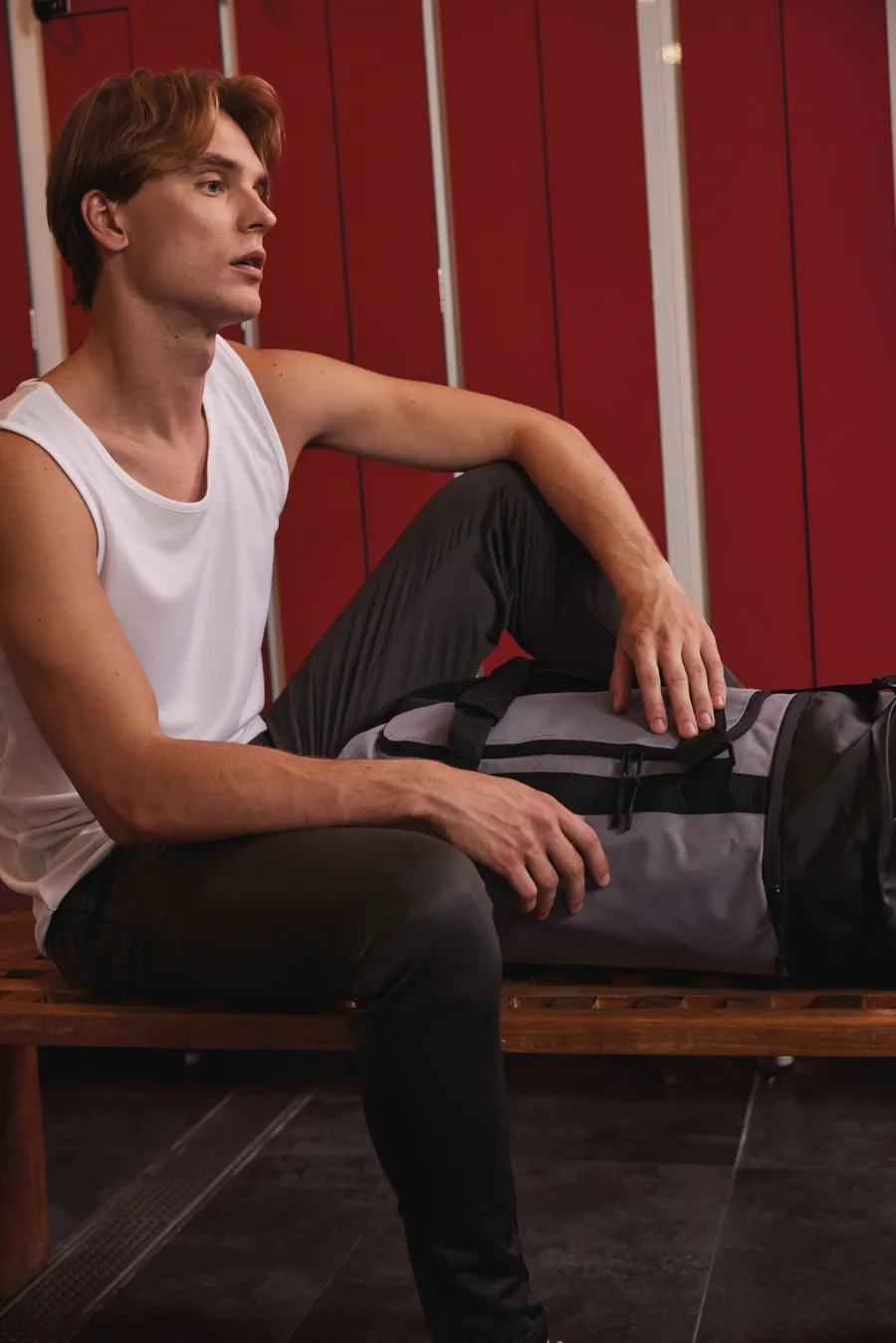 Sac de sport forme tube avec compartiment chaussures séparé — Kimood personnalisable