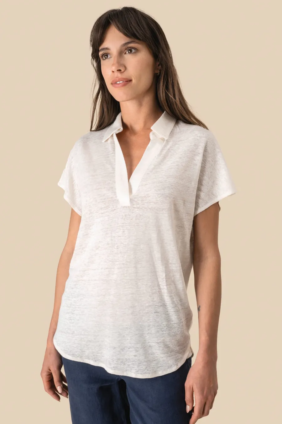 Polo en lin femme — Spasso personnalisable