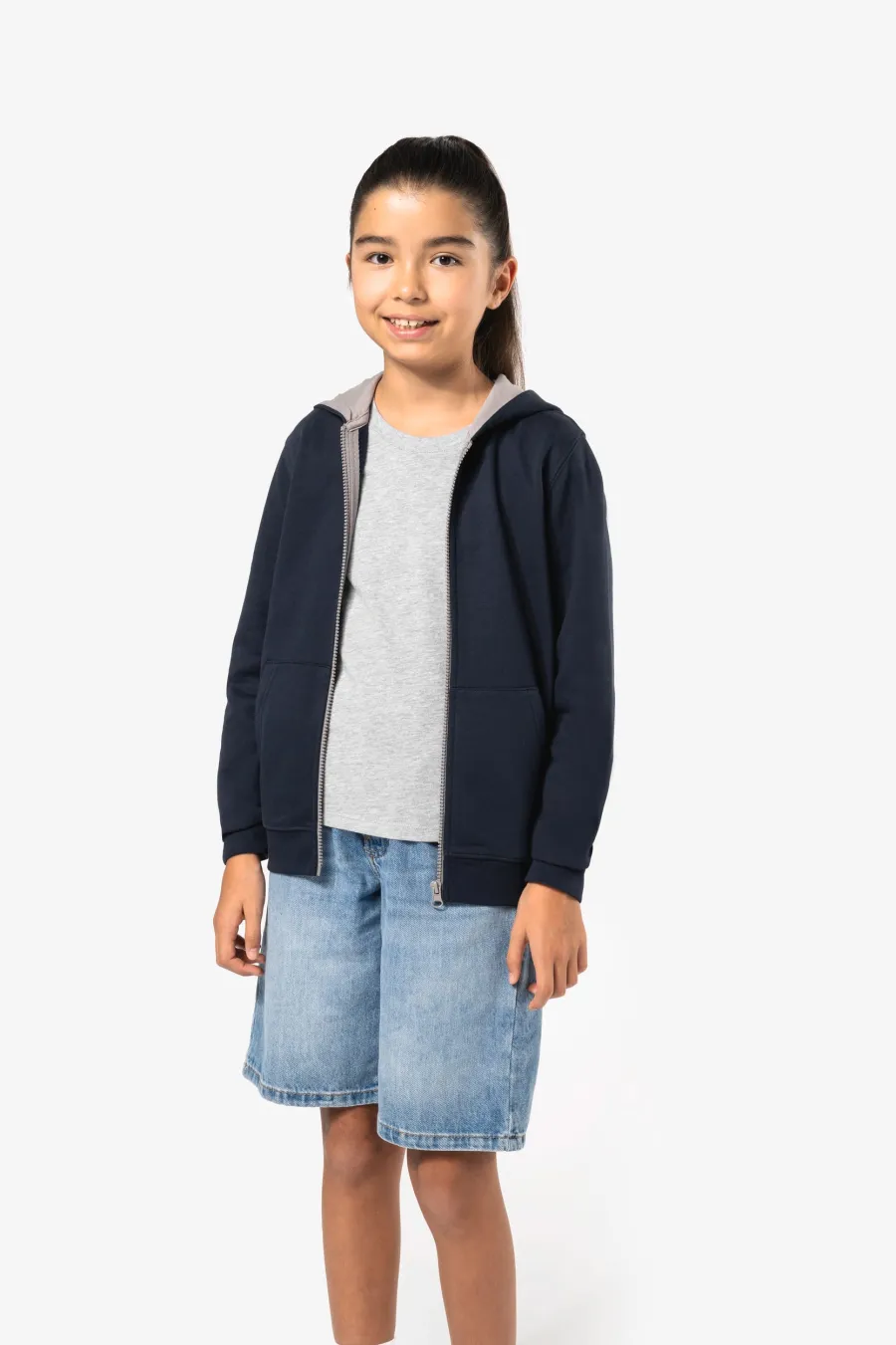 Sweat-shirt zippé capuche enfant — Kariban personnalisable