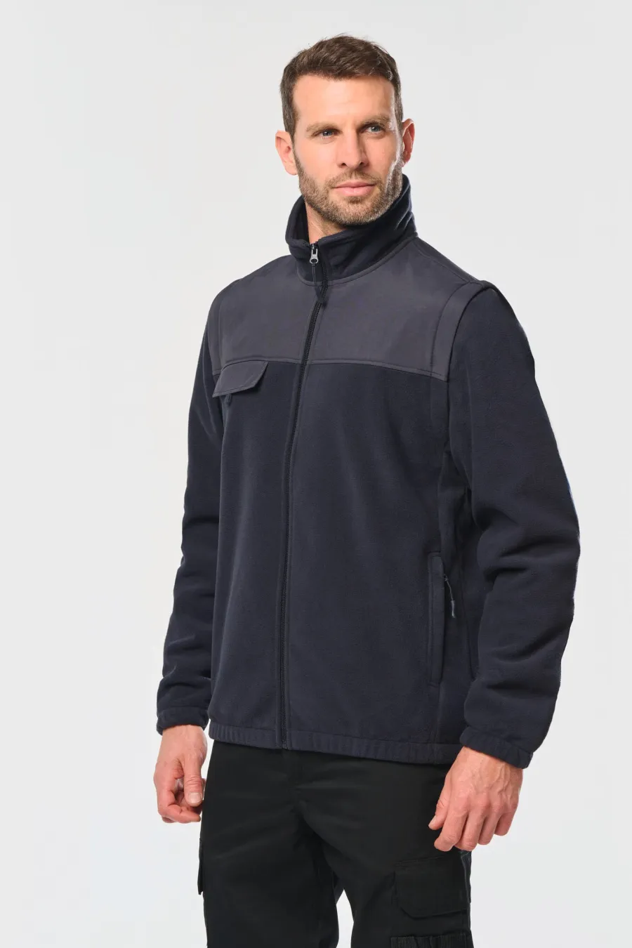 Veste polaire manches amovibles homme — WK. Designed To Work personnalisable