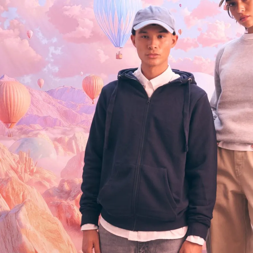 Sweat capuche zippé lourd Graduate — Just Hoods personnalisable