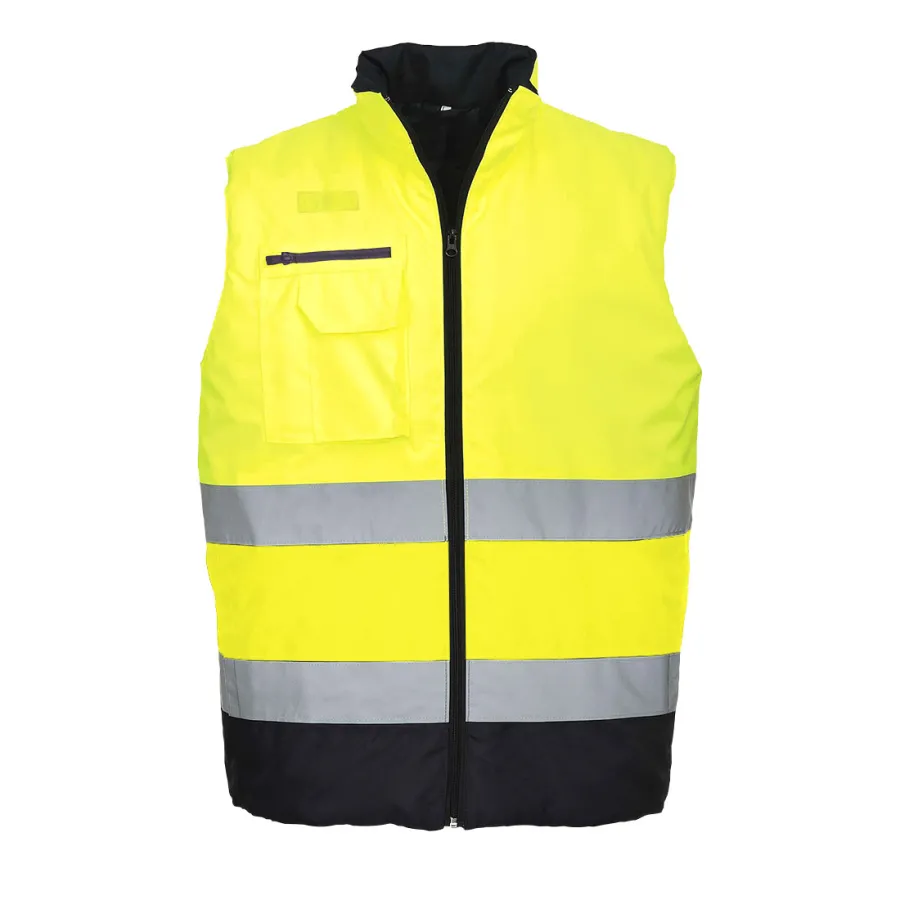 S267 — Gilet bodywarmer haute-visibilité bicolore — Portwest personnalisable