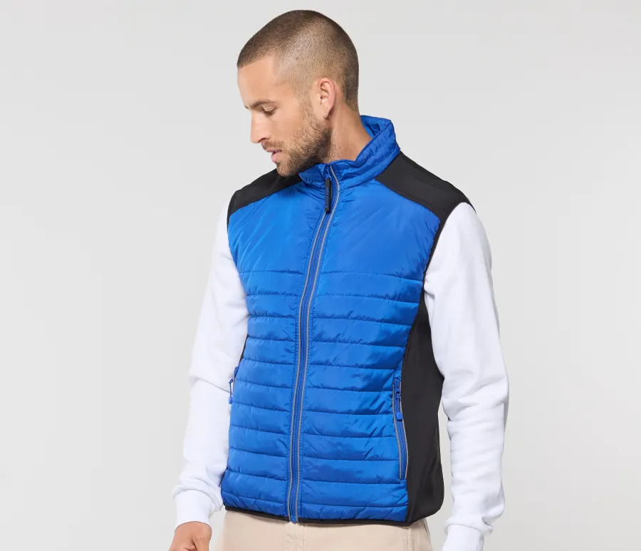 Bodywarmer bi-matière matelassé — Pen Duick personnalisable
