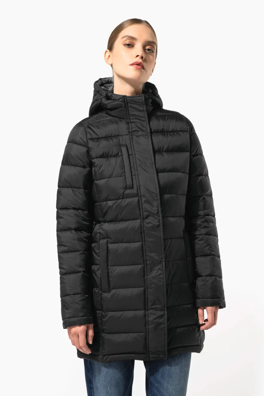 Parka doudoune légère à capuche femme — Kariban personnalisable