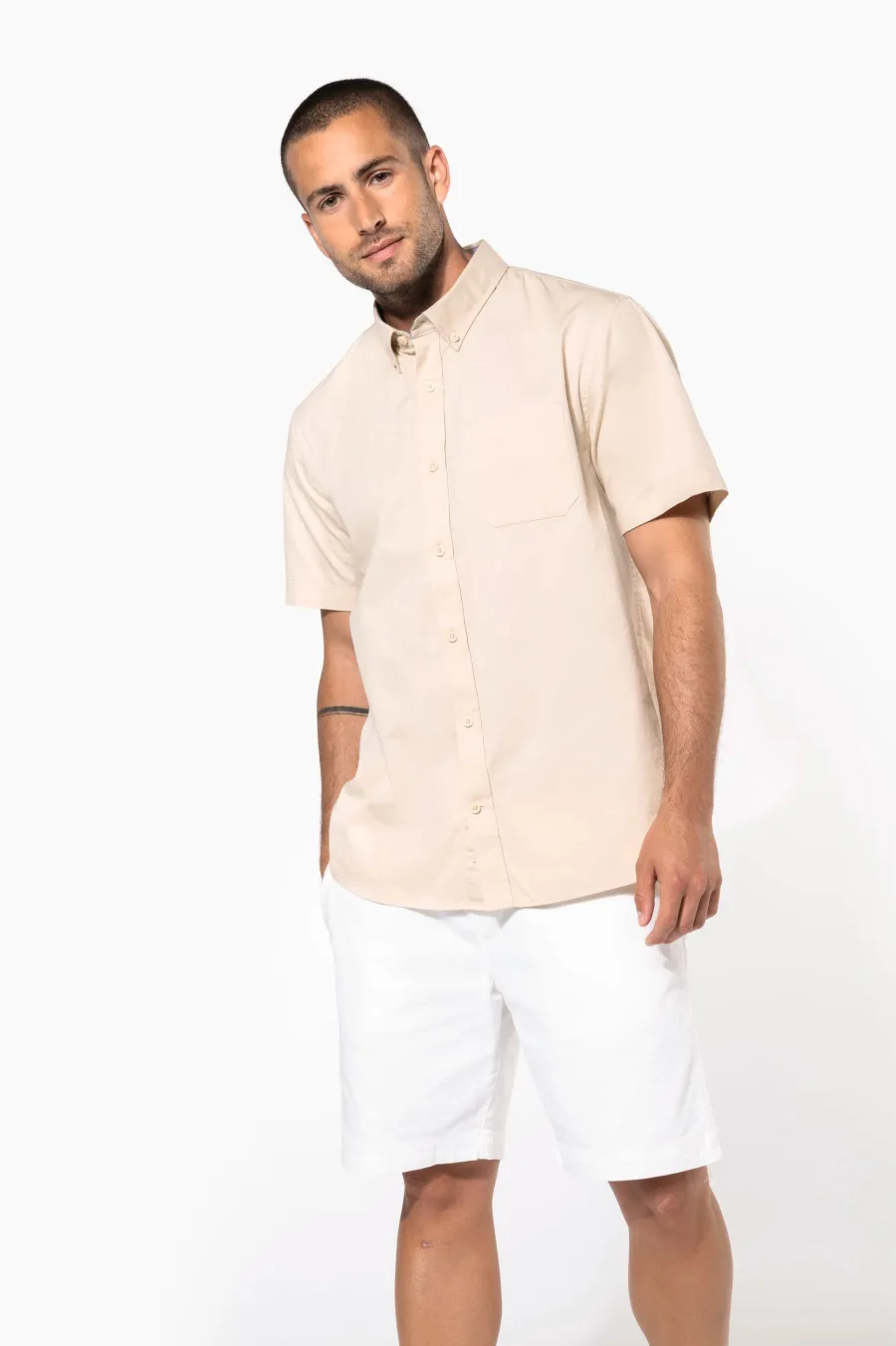 Chemise coton manches courtes Ariana III homme — Kariban personnalisable