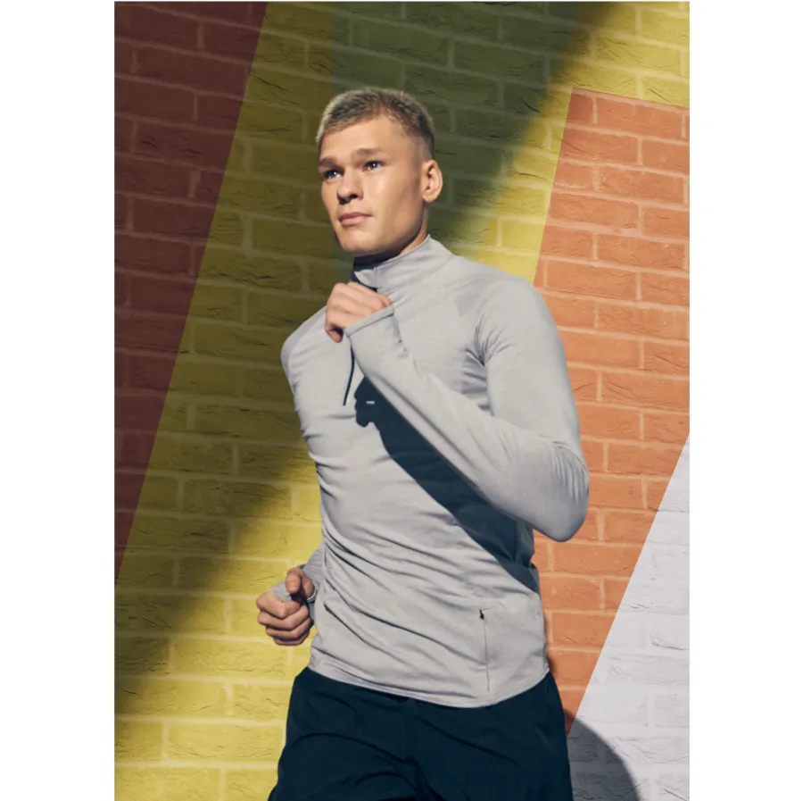 Tee-shirt de sport col zippé — Just Cool personnalisable