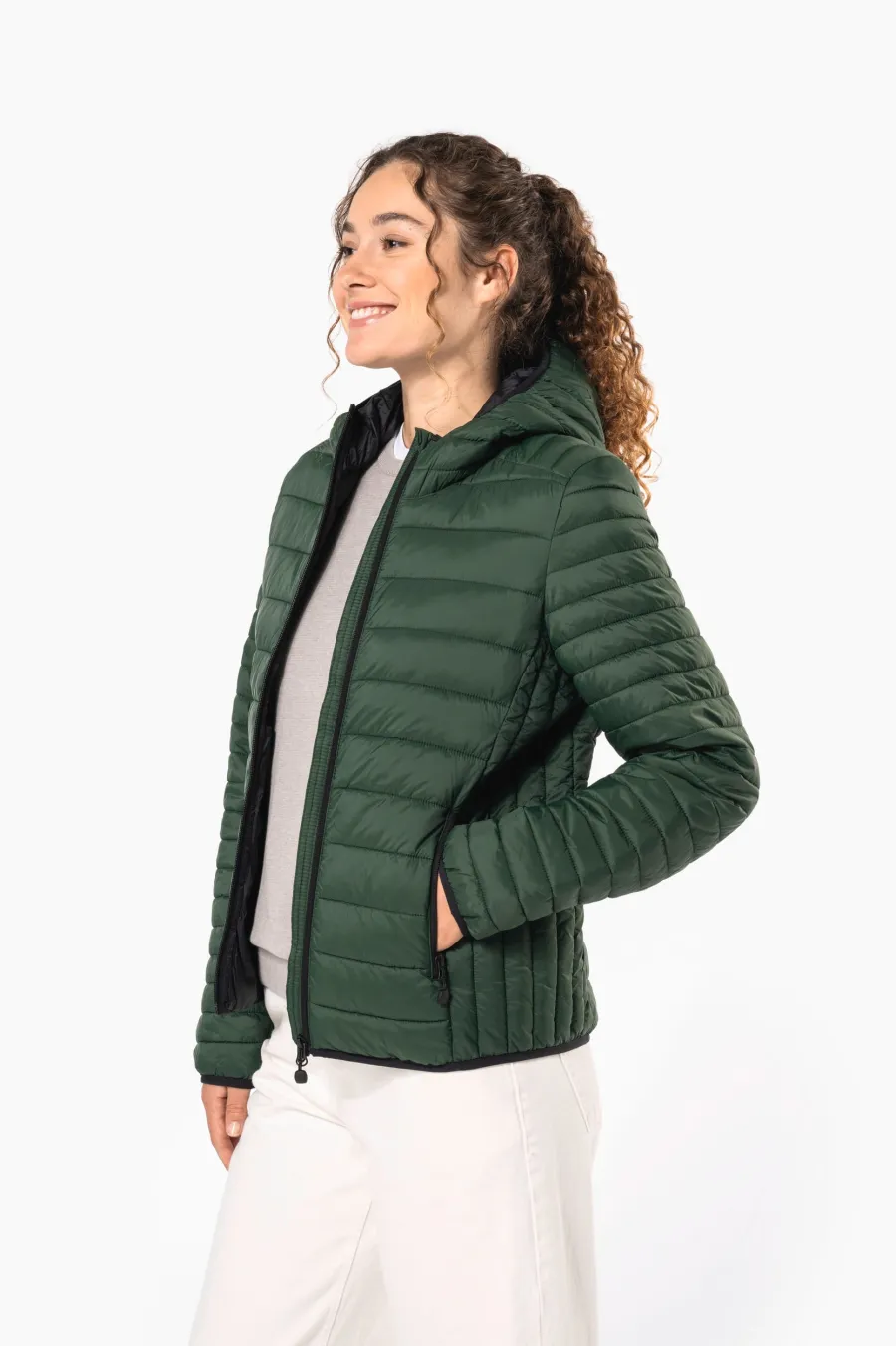 Doudoune légère capuche femme — Kariban personnalisable