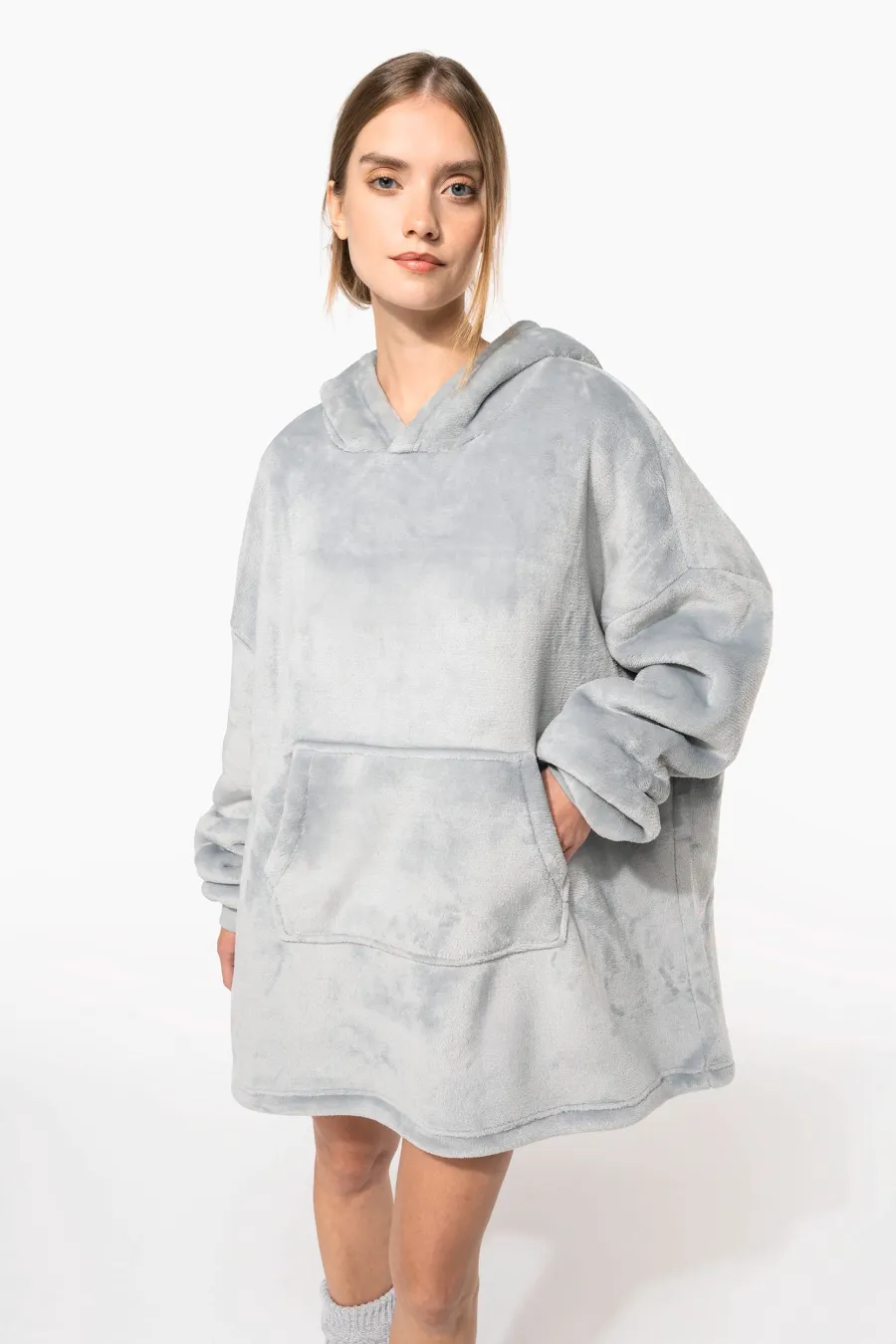 Plaid poncho unisexe — Kariban personnalisable