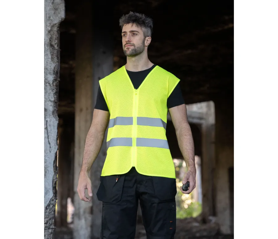 COMFORT MESH SAFETY VEST "RHODES" — Korntex personnalisable