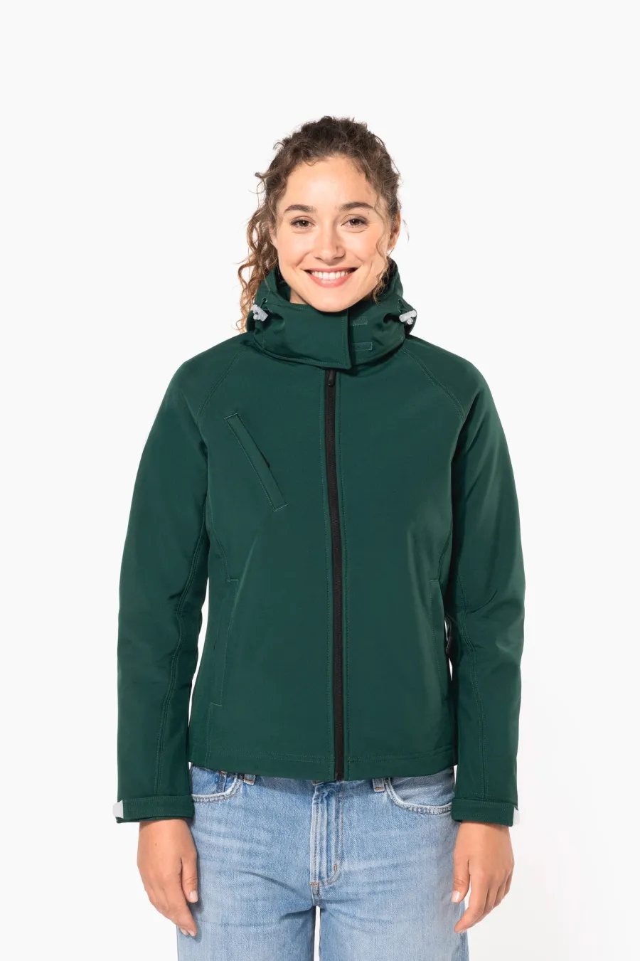 Veste softshell à capuche amovible femme — Kariban personnalisable