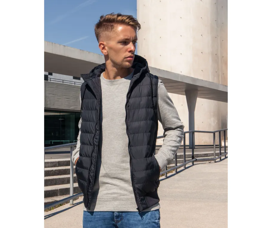 Bodywarmer à capuche — Build Your Brand personnalisable