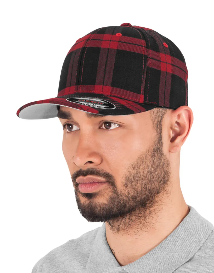 Tartan Plaid Cap — Flexfit personnalisable