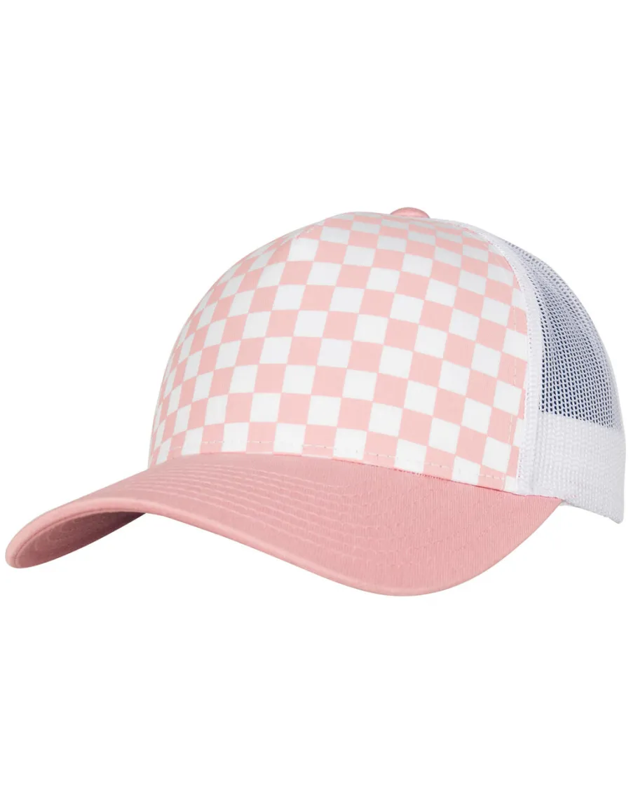 Checkerboard Retro Trucker — Flexfit personnalisable